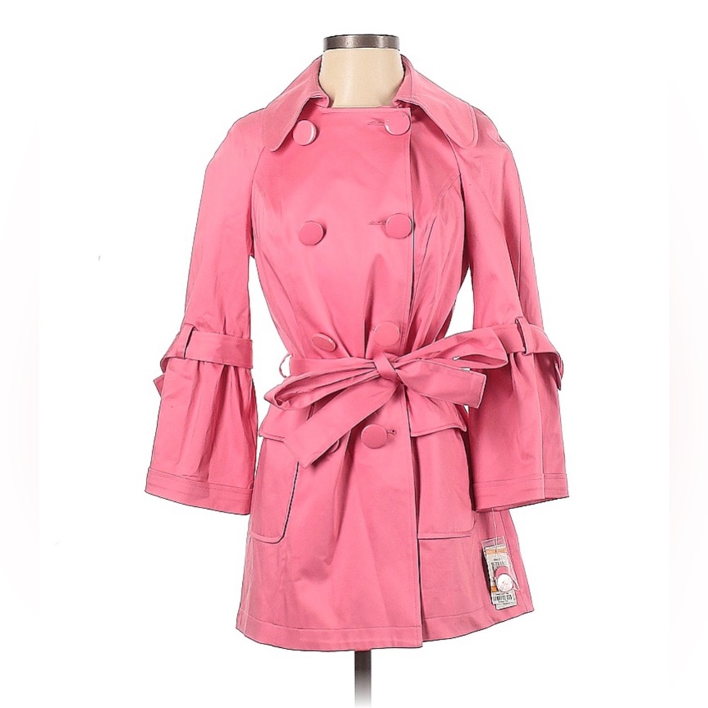 INC International Concepts pink trench coat